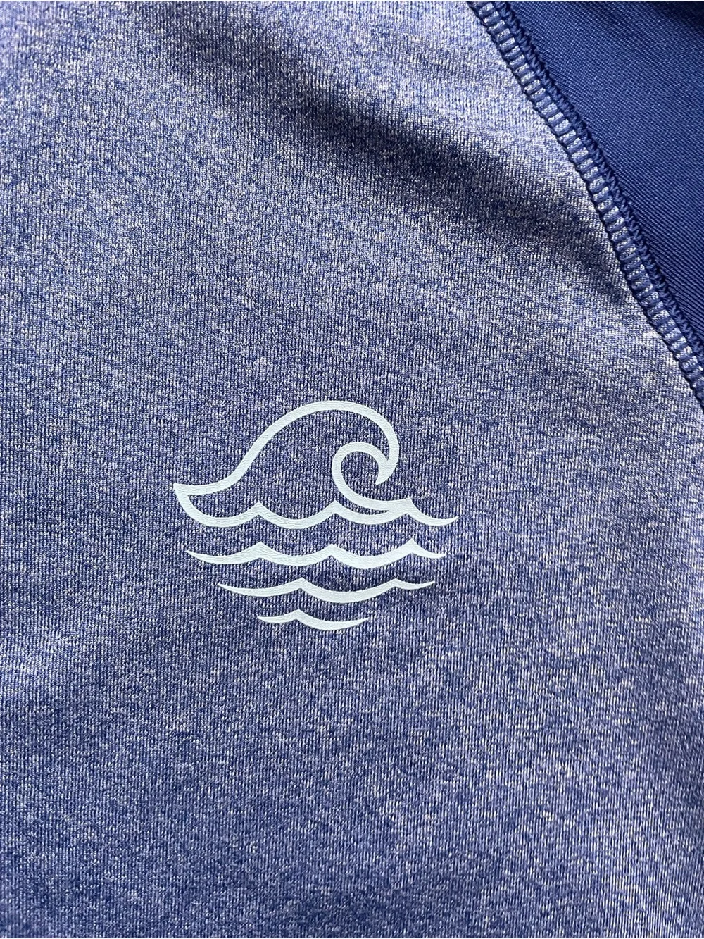 Art Class Navy and Dark Blue Boy’s Swim Rash Guard with Wave Logo